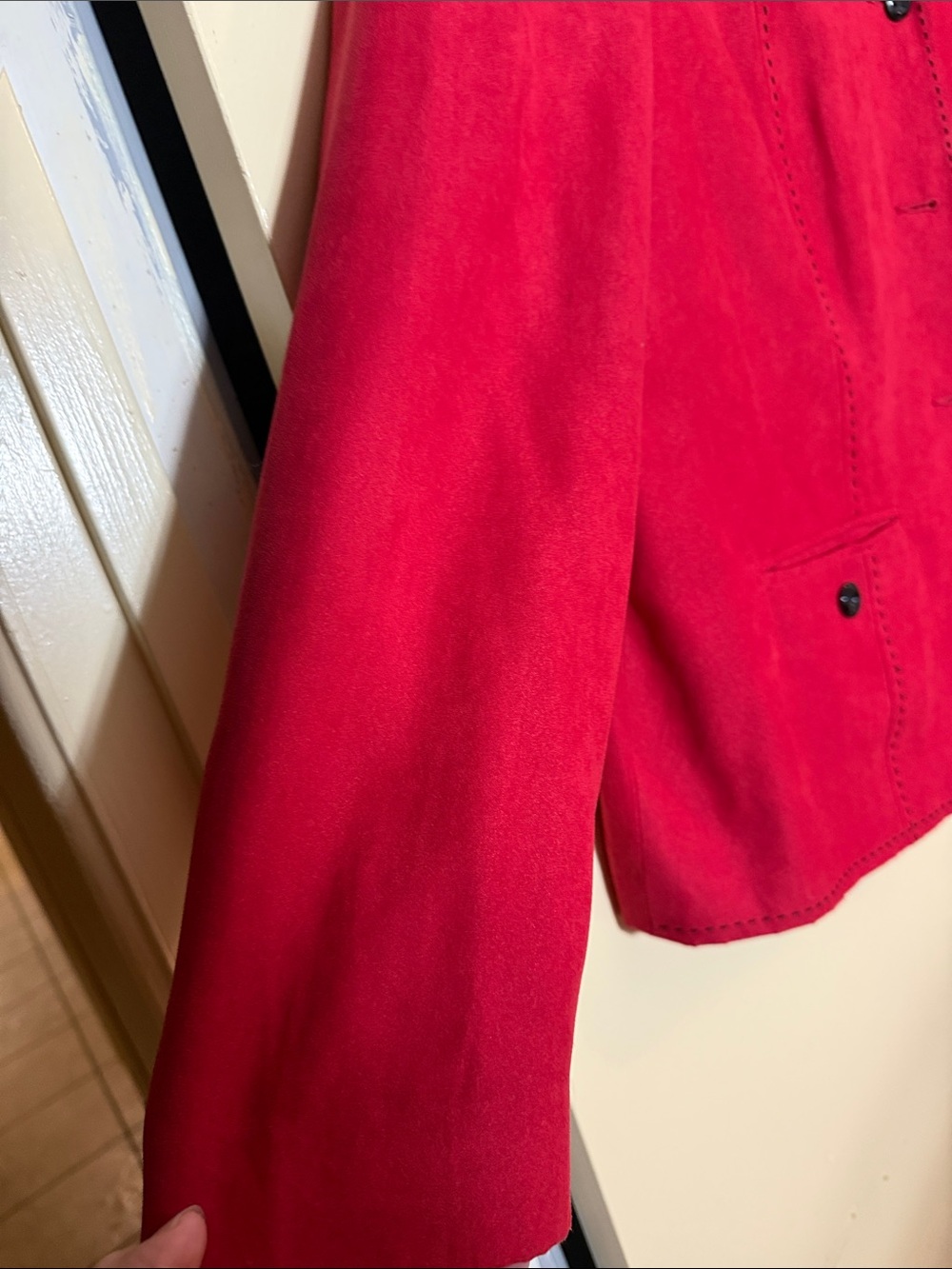 Alfred Dunner Red Structured Button-Front Blazer - Picture 3 of 5